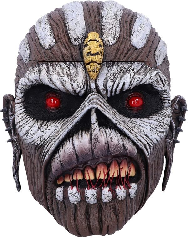 Band Merchandise~ Officially Licensed Iron Maiden The Book of Souls Eddie Head Box, Brown, 15cm