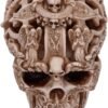 Dark Collection~Gothic Design Carved Skull Figurine Ornament, Natural, 19cm