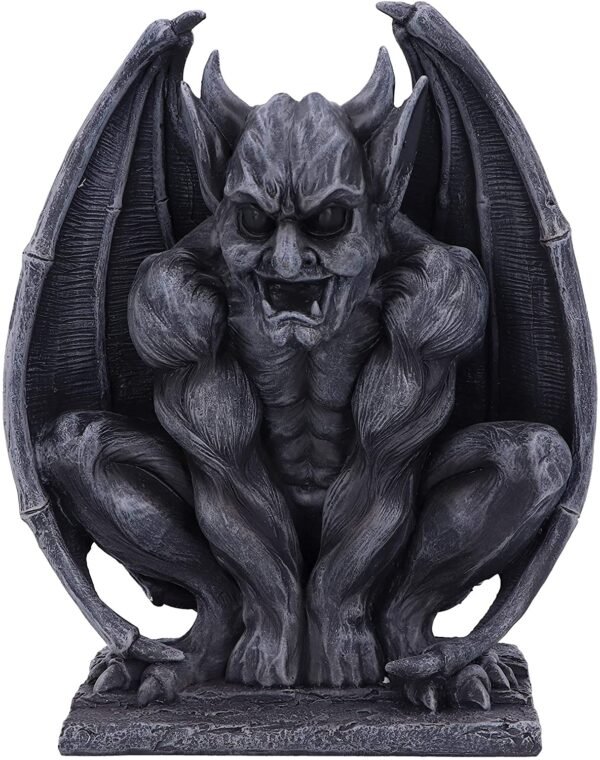 Dark Collection~Adalward Dark Black Grotesque Gargoyle Figurine, 26cm