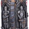 Mythology Collection~ B5167R0 Vow English Armoured Knight Latin Oath Tankard, Silver, 15.3cm