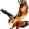 Magic  Collection~3D Metal Wall Art - Bald Eagle American Flag Wall Decor - Patriotic Country Wall Art - Handmade in the USA for Use Indoors or Outdoors