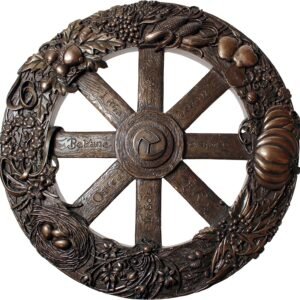 Wiccan Collection~Wheel Of The Year Plaque Wall Plaque 33cm Bronze