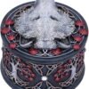 Magicun N.Giftware~White Lisa Parker Guardian of The Fall Autumn Wolf Trinket Box, 11cm
