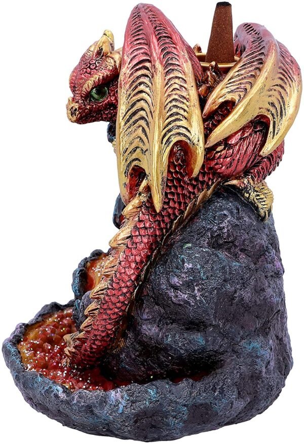 Fantasy Collection~ Crystalline Guardian Backflow Incense Burner14.2cm, Red, One Size