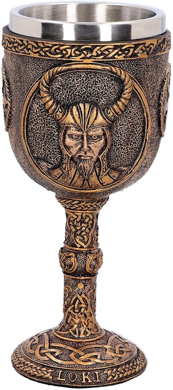 Mythology Collection~ D4718P9 Loki Goblet 17cm, Resin w. Stainless Steel
