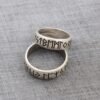 Viking Rune Ring with Elder Futhark Runes Norse Ring Scandinavian Jewelry