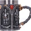 Mythology Collection~ B5167R0 Vow English Armoured Knight Latin Oath Tankard, Silver, 15.3cm