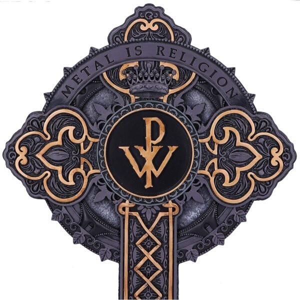 Band Merchandise~ Officially Licensed Powerwolf Metal is Religion Rock Band Wall Hanging Plaque, Black, 31cm
