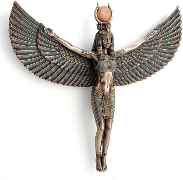 Magic  Collection~Egyptian Goddess Isis Spreading Wings Wall Plaque 11.8" Tall