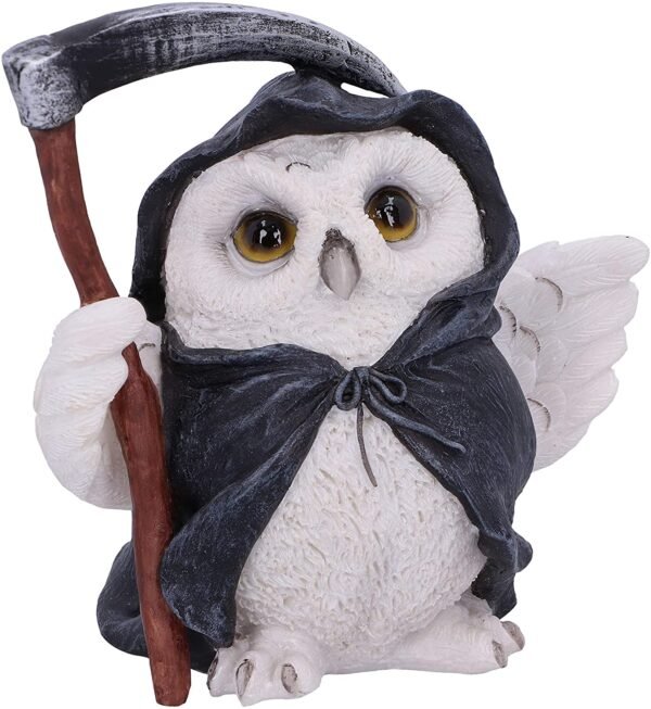 Dark Collection~Flight Grim Reaper Owl Familiar Figurine, White, 12.5cm