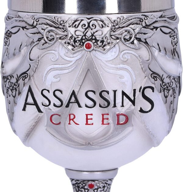 Officially Licensed Assassins Creed White Game Goblet, Resin w. Stainless Steel