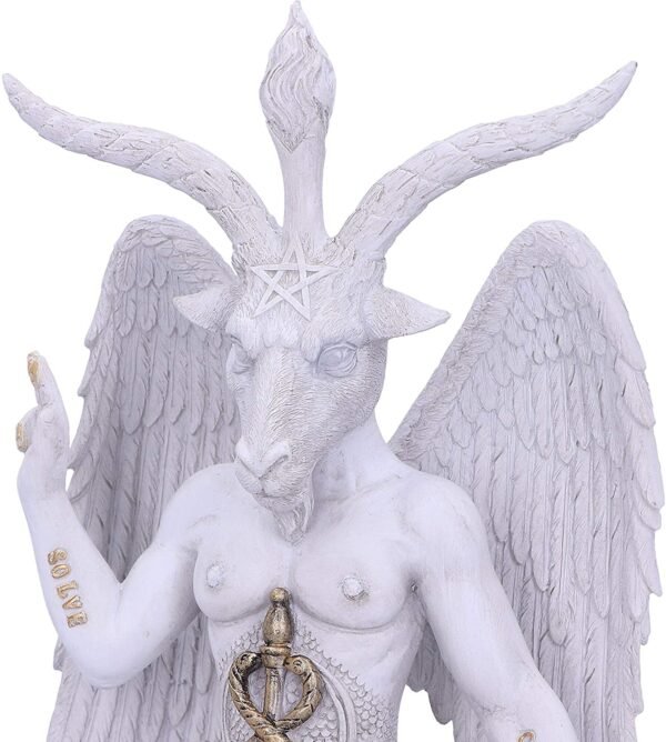 Magicun N.Giftware~Dark Lord 26cm White Baphomet Figurine