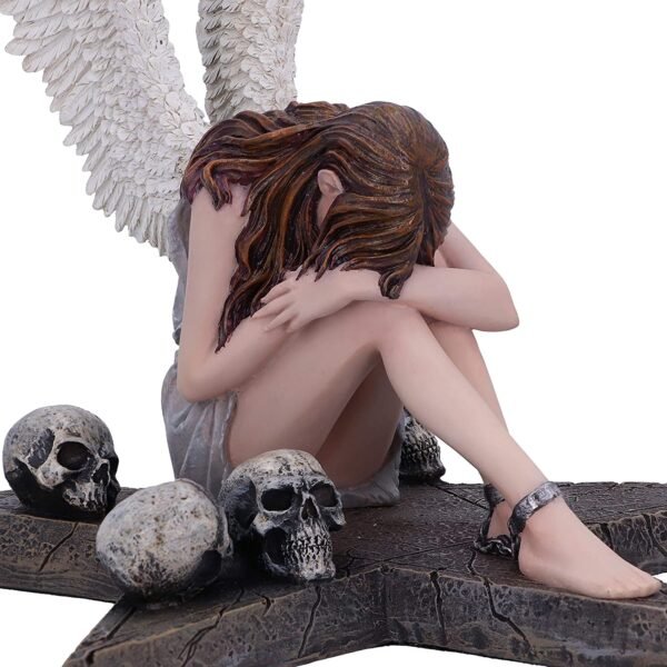 Artist Collections~ Spiral Gothic Enslaved Angel in Chains Figurine, Silver, 27.5cm