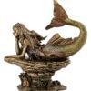 Magic  Collection~Top Collection Daydreaming Mermaid Statue- Hand-Painted Decorative Thinking Mermaid Sculpture with Antique Bronze Finish Look- 6.75-Inch Collectible Fantasy Figurine