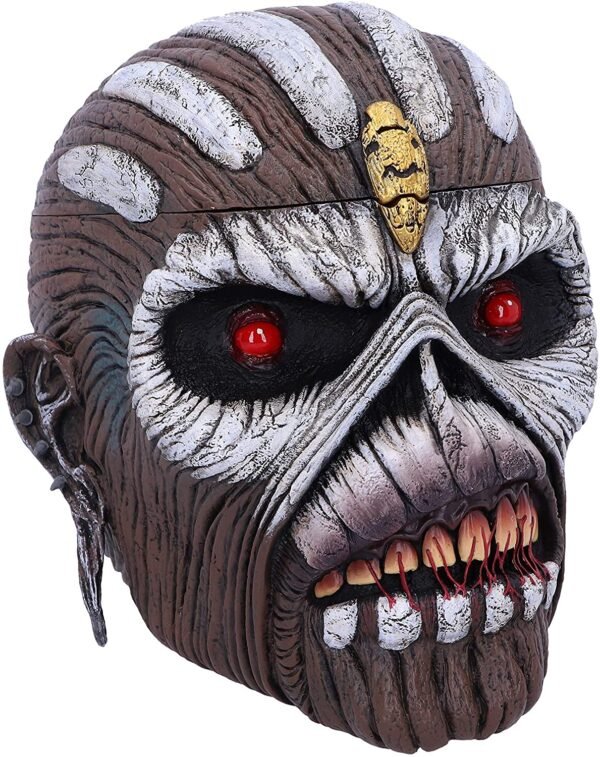 Band Merchandise~ Officially Licensed Iron Maiden The Book of Souls Eddie Head Box, Brown, 15cm