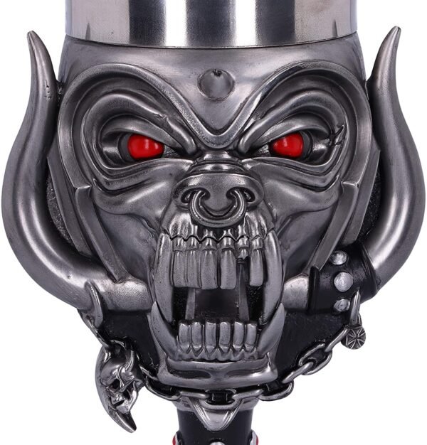 Band Merchandise~ Officially Licensed Motorhead Snaggletooth Warpig Goblet Glass, Silver, 20.5cm