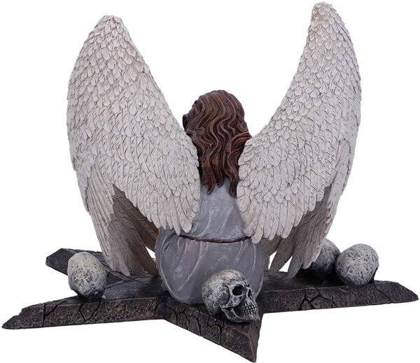 Artist Collections~ Spiral Gothic Enslaved Angel in Chains Figurine, Silver, 24.4cm