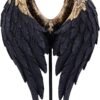 Dark Collection~Dark Angel Gothic Fallen FAE Wing Sculpture Figurine, Black, 26cm
