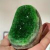 1pc Avant-Garde Green Crystal Cluster - Elegant Home & Office Decor, Unique Crystal Cave Display Piece, Collector's Perfect Gift, Natural Rock Crystal Formation