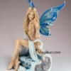 Fairy Collection~Jewelled Fairy Sapphire Figurine Statue 7.25" High Limited Edition New In Box!