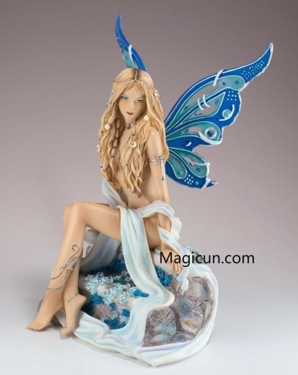 Fairy Collection~Jewelled Fairy Sapphire Figurine Statue 7.25" High Limited Edition New In Box!