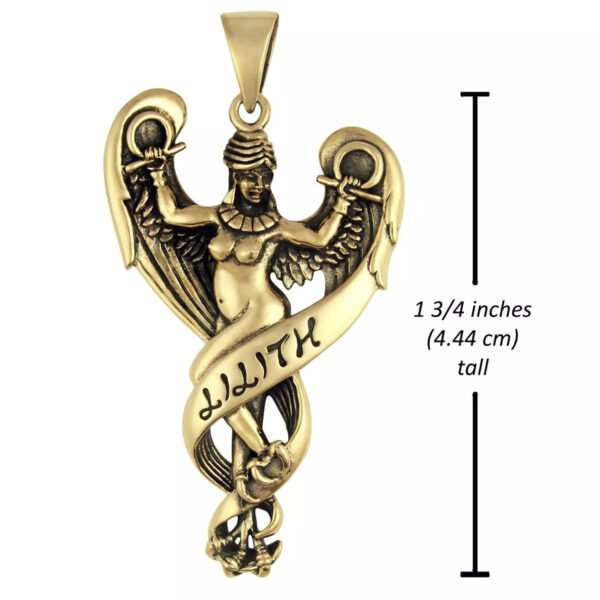 Bronze Lilith Pendant - Dryad Design Sumerian Demon Goddess Wiccan Pagan Jewelry