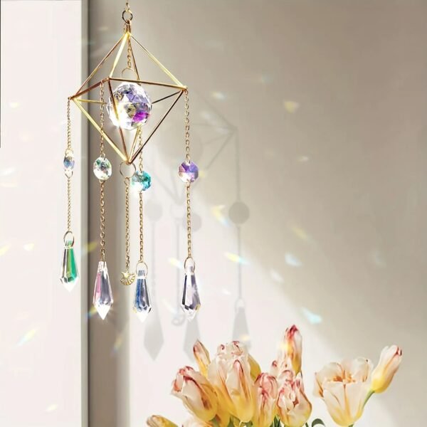 K9 crystal ball ab colour air bromeliad flower stand crystal lamp hanging sun catcher garden festival hanging decorations