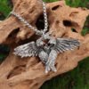 Retro Gothic Mystical Angel Wings Pendant Necklace