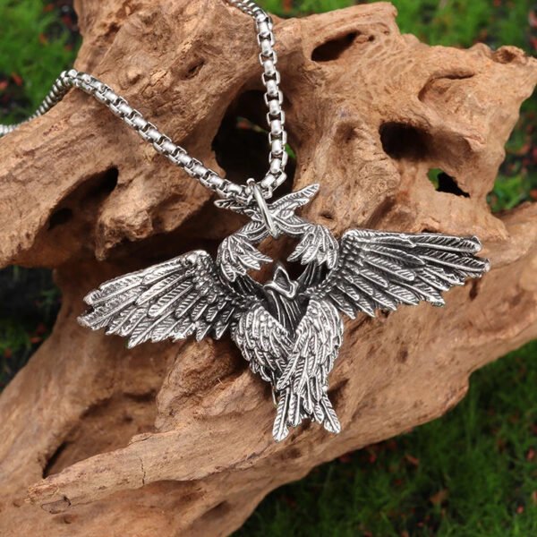 Retro Gothic Mystical Angel Wings Pendant Necklace