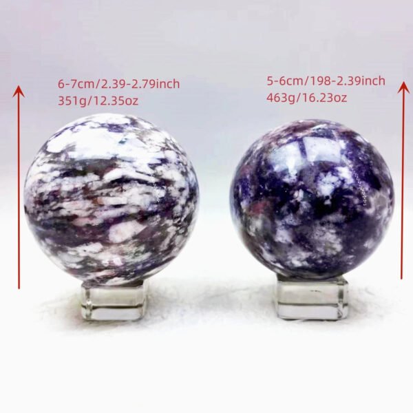 Natural powder lithium tourmaline ball energy gathering ball