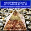 Crystal Orgone Pyramid – Orgonite Energy Generator with Copper-Wrapped Quartz and Shungite Crystals for Positive Energy