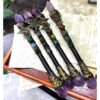 Hand Carved Natural Semi Precious Healing Stones 7 Chakra Crystal Witch Magic Wands Reiki Stick