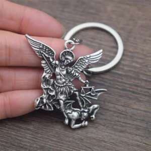 994758109199e6589876c741ed2bc7e5 Archangel St.Michael Protect Me Keychain Holy Shield Charm Russian Orthodox Pendant