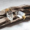 Crystal Quartz Thick Spike Pendant,Gold Color Plated Natural Crystal Stone Accessories For Necklace