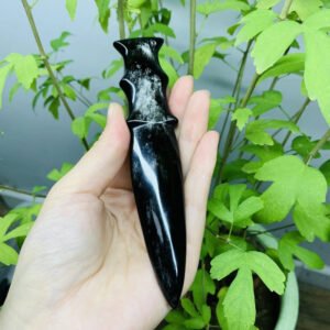 Obsidian Knife –  Black Obsidian Crystals