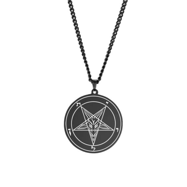 Men's Vintage Pentagram Baphomet GOAT Sigil Pendant Necklace Wiccan Jewelry Gift