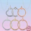 925 Sterling Silver Moment O Pendant Charm Fit Original Necklace Women DIY Charm Jewelry