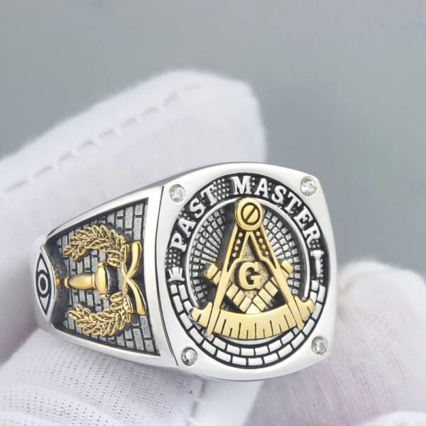 Ancient Past Master Mason Blue Lodge Masonic Signet Sterling Silver Ring