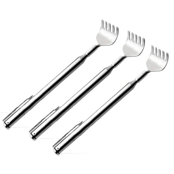 Practical Telescopic Pocket Scratching Massage Kit Stainless Steel Scratcher Handy Pen Clip Back Scratcher Relax Back Massager