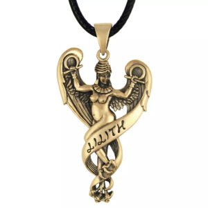 Bronze Lilith Pendant - Dryad Design Sumerian Demon Goddess Wiccan Pagan Jewelry