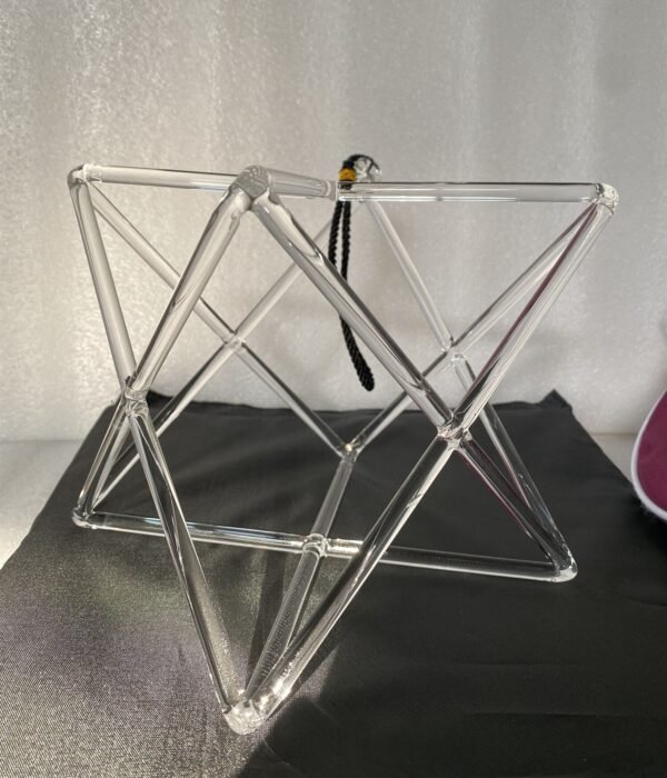 9inch Clear Crystal Singing Merkaba For Sound Healing . - Bells & Chimes