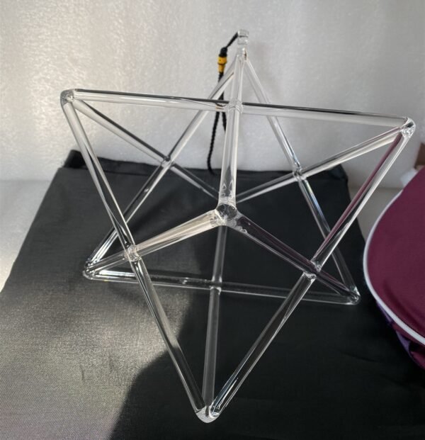 9inch Clear Crystal Singing Merkaba For Sound Healing . - Bells & Chimes