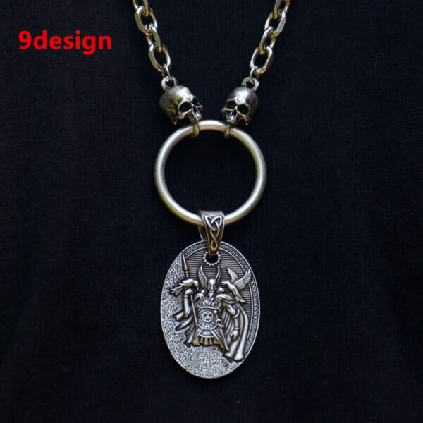 Viking Skull Skeleton Horse Thor Hammer God Odin Angel Necklace Gothic Pendant Witch Punk Pagan Jewelry