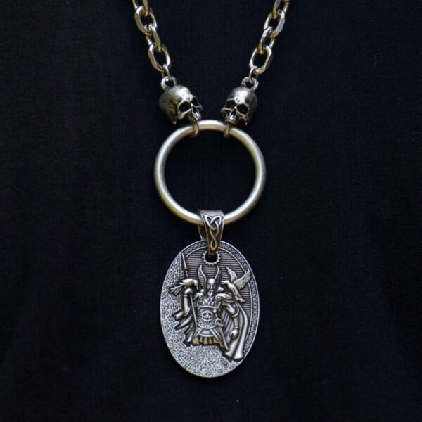 Viking Skull Skeleton Horse Thor Hammer God Odin Angel Necklace Gothic Pendant Witch Punk Pagan Jewelry