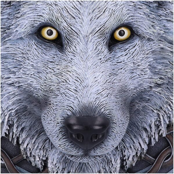 Magicun N.Giftware~White Lisa Parker Guardian of The Fall Autumn Wolf Wall Plaque, 29cm