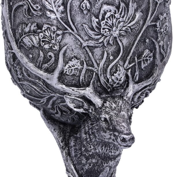 Magicun N.Giftware~Monarch of The Glen Stags Head Goblet Wine Glass, 18cm, Silver