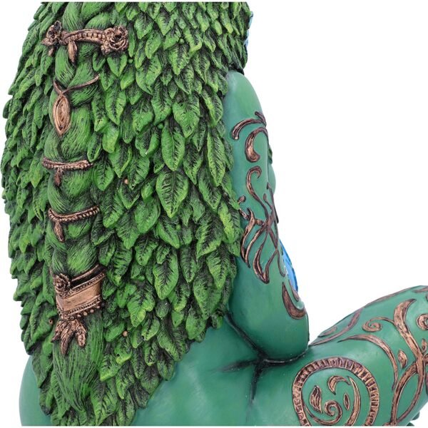 Light Collection~Large Ethereal Mother Earth Gaia Art Statue Painted Figurine, Green, 30cm
