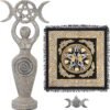 Witchcraft~Altar Cloth Goddess Statue Spiral Wiccan Triple Moon Pentagram Pentacle Pendant Altar Supplies Kit