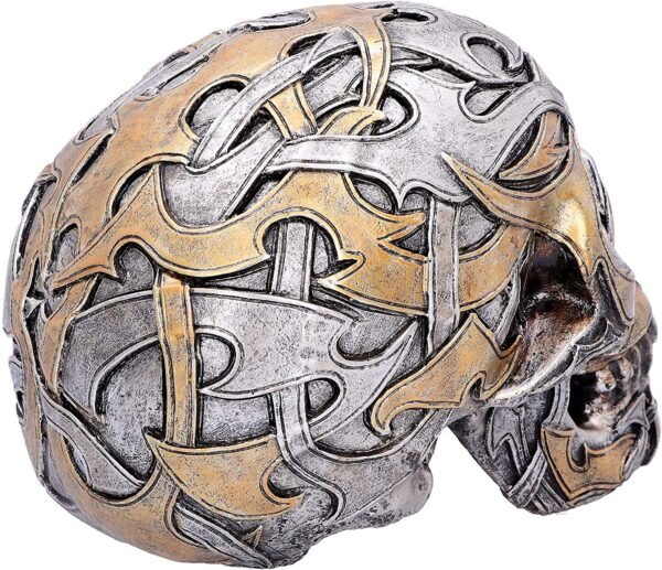 Dark Collection~Tribal Traditions Large Skull Figurine 19.5cm, Resin, Silver, One Size