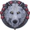 Magicun N.Giftware~White Lisa Parker Guardian of The Fall Autumn Wolf Wall Plaque, 29cm
